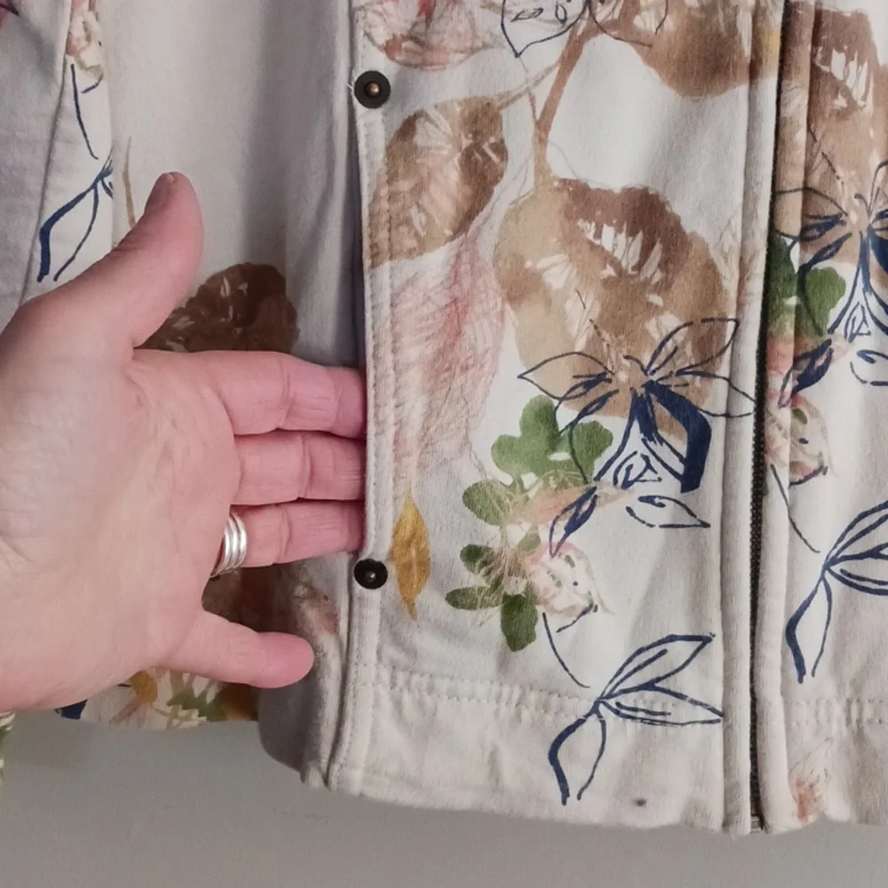 Kate Hill Cotton Zip Up Hoodie Sweatshirt Size PM - Picture 6 of 15